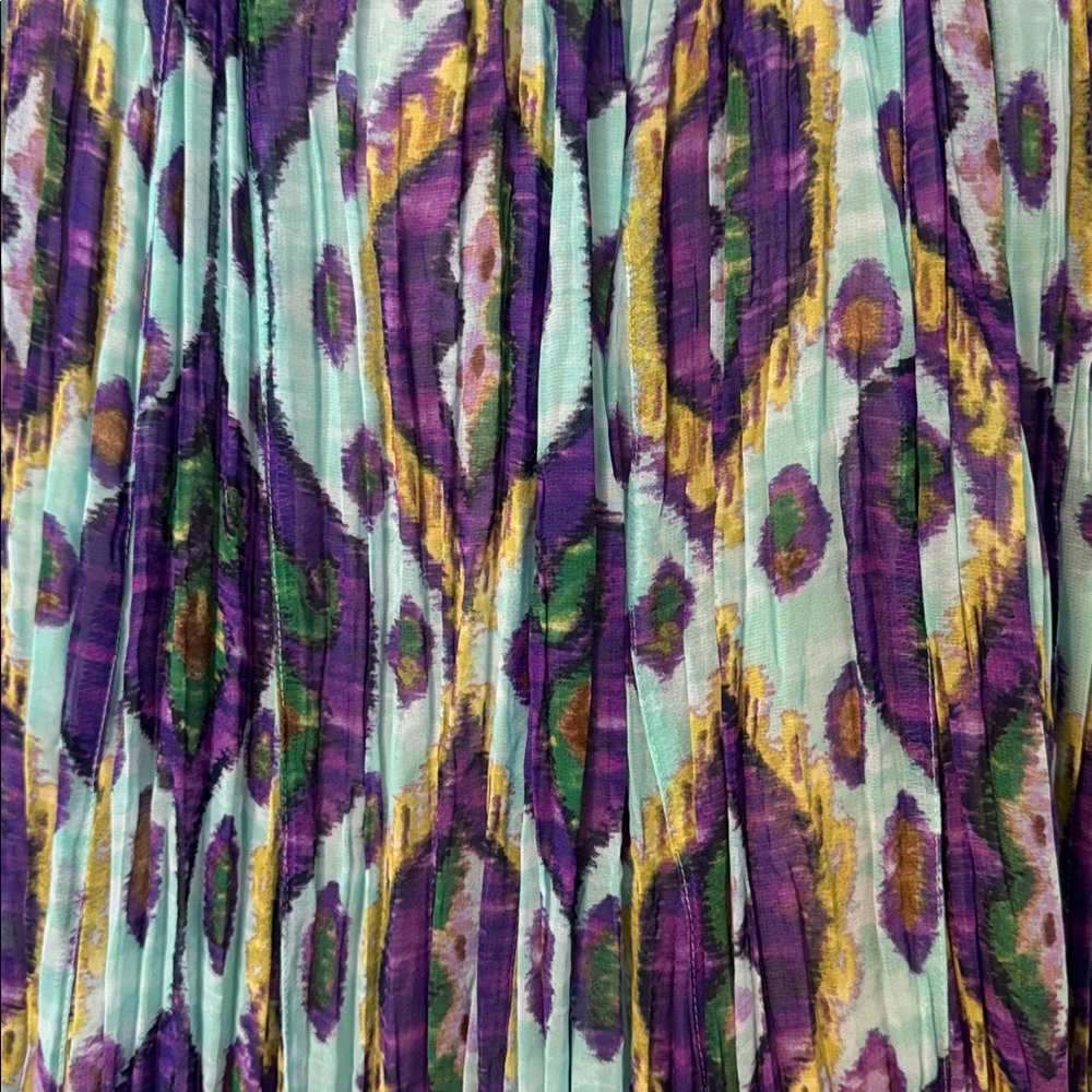 Chico’s Multicolor Geometric Patterned Maxi Pleat… - image 3